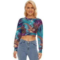 Feather Fractal Artistic Design Conceptual Lightweight Long Sleeve Sweatshirt by Ravend