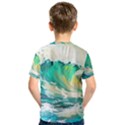 Ai Generated Waves Ocean Sea Tsunami Nautical Art Kids  Sport Mesh Tee View2