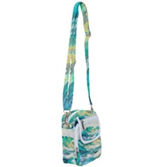 Ai Generated Waves Ocean Sea Tsunami Nautical Art Shoulder Strap Belt Bag by Ravend