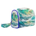 Ai Generated Waves Ocean Sea Tsunami Nautical Art Satchel Shoulder Bag View2