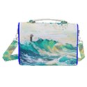 Ai Generated Waves Ocean Sea Tsunami Nautical Art Satchel Shoulder Bag View3