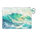 Ai Generated Waves Ocean Sea Tsunami Nautical Art Canvas Cosmetic Bag (XL) View2