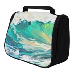 Ai Generated Waves Ocean Sea Tsunami Nautical Art Full Print Travel Pouch (small) by Ravend