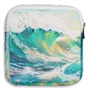 Ai Generated Waves Ocean Sea Tsunami Nautical Art Mini Square Pouch View2