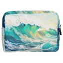 Ai Generated Waves Ocean Sea Tsunami Nautical Art Make Up Pouch (Medium) View2