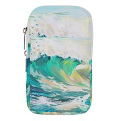 Ai Generated Waves Ocean Sea Tsunami Nautical Art Waist Pouch (large) by Ravend