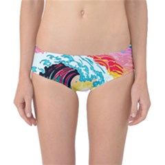 Ai Generated Waves Ocean Sea Tsunami Nautical Arts Classic Bikini Bottoms by Ravend