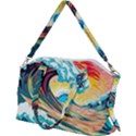 Ai Generated Waves Ocean Sea Tsunami Nautical Arts Canvas Crossbody Bag View2