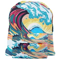 Ai Generated Waves Ocean Sea Tsunami Nautical Arts Giant Full Print Backpack by Ravend