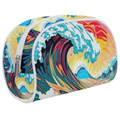 Ai Generated Waves Ocean Sea Tsunami Nautical Arts Make Up Case (medium) by Ravend