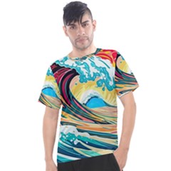 Ai Generated Waves Ocean Sea Tsunami Nautical Arts Men s Sport Top by Ravend