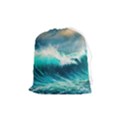 Ai Generated Waves Ocean Sea Tsunami Nautical Painting Drawstring Pouch (Medium) View1