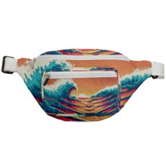 Ai Generated Waves Ocean Sea Tsunami Nautical Art Nature Fanny Pack by Ravend