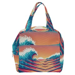 Ai Generated Waves Ocean Sea Tsunami Nautical Art Nature Boxy Hand Bag by Ravend