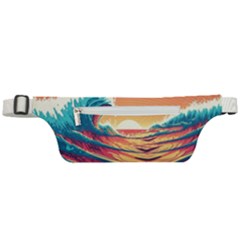 Ai Generated Waves Ocean Sea Tsunami Nautical Art Nature Active Waist Bag by Ravend