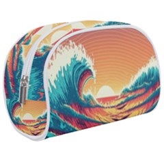 Ai Generated Waves Ocean Sea Tsunami Nautical Art Nature Make Up Case (medium) by Ravend