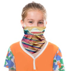 Ai Generated Waves Ocean Sea Tsunami Nautical Art Nature Face Covering Bandana (kids) by Ravend