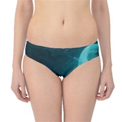 Ai Generated Waves Ocean Sea Tsunami Nautical Blue Sea Art Hipster Bikini Bottoms by Ravend