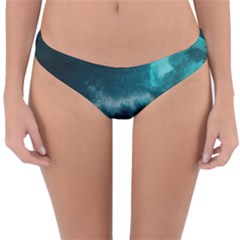 Ai Generated Waves Ocean Sea Tsunami Nautical Blue Sea Art Reversible Hipster Bikini Bottoms by Ravend