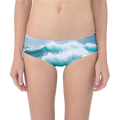 Ai Generated Waves Ocean Sea Tsunami Nautical Blue Sea Classic Bikini Bottoms by Ravend