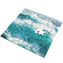 Ai Generated Waves Ocean Sea Tsunami Nautical Blue Sea Wooden Puzzle Square View2