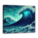 Ai Generated Waves Ocean Sea Tsunami Nautical Fantasy Deluxe Canvas 24  x 20  (Stretched) View1