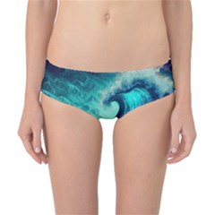 Ai Generated Waves Ocean Sea Tsunami Nautical Fantasy Classic Bikini Bottoms by Ravend