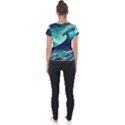 Ai Generated Waves Ocean Sea Tsunami Nautical Fantasy Short Sleeve Sports Top  View2