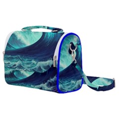 Ai Generated Waves Ocean Sea Tsunami Nautical Fantasy Satchel Shoulder Bag by Ravend