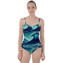 Ai Generated Waves Ocean Sea Tsunami Nautical Fantasy Sweetheart Tankini Set View1