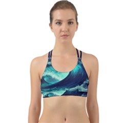 Ai Generated Waves Ocean Sea Tsunami Nautical Fantasy Back Web Sports Bra by Ravend