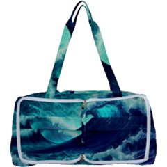 Ai Generated Waves Ocean Sea Tsunami Nautical Fantasy Multi Function Bag by Ravend