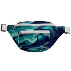 Ai Generated Waves Ocean Sea Tsunami Nautical Fantasy Fanny Pack by Ravend