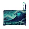 Ai Generated Waves Ocean Sea Tsunami Nautical Fantasy Foldable Grocery Recycle Bag View3