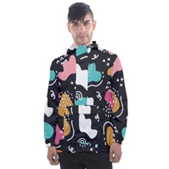 Art Pattern Design Background Print Men s Front Pocket Pullover Windbreaker by Ravend