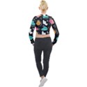 Art Pattern Design Background Print Long Sleeve Cropped Velvet Jacket View2