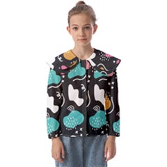 Art Pattern Design Background Print Kids  Peter Pan Collar Blouse by Ravend