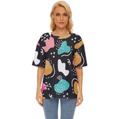 Art Pattern Design Background Print Oversized Basic Tee