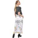 Art Pattern Design Wallpaper Background Print Velour Split Maxi Skirt View2