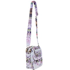 Hummingbird In Floral Heart Shoulder Strap Belt Bag by augustinet