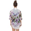 Hummingbird in floral heart Open Front Chiffon Kimono View2