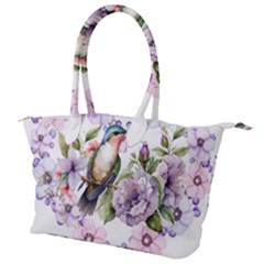 Hummingbird In Floral Heart Canvas Shoulder Bag by augustinet