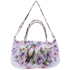 Hummingbird In Floral Heart Removal Strap Handbag by augustinet