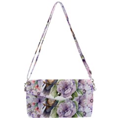 Hummingbird In Floral Heart Removable Strap Clutch Bag by augustinet