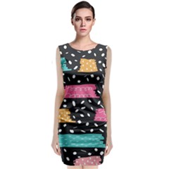 Art Pattern Design Wallpaper Background Print Patterns Classic Sleeveless Midi Dress