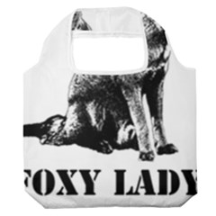 Foxy Lady Concept Illustration Premium Foldable Grocery Recycle Bag by dflcprintsclothing