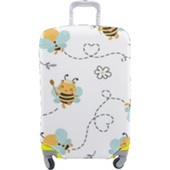 Bee Art Pattern Design Wallpaper Background Print Luggage Cover (large) by Ravend