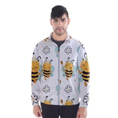 Art Bee Pattern Design Wallpaper Background Men s Windbreaker by Ravend