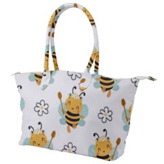 Art Bee Pattern Design Wallpaper Background Canvas Shoulder Bag by Ravend