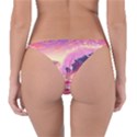 Ai Generated Waves Ocean Sea Tsunami Nautical Red Yellow Reversible Bikini Bottoms View2